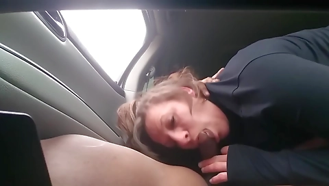 Horny and slutty amateur babe is deepthroat by a horny stepdaddy