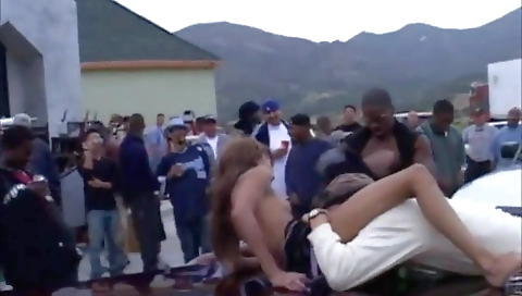 Hotties with huge tits getting a facial from a black dude