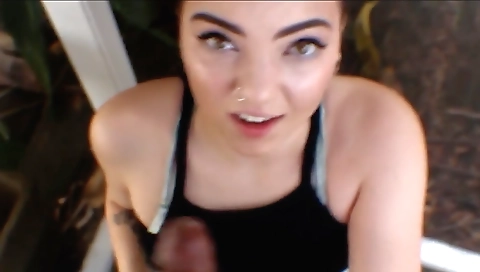 Ebony teen with large tits gets her mouth and pussy licked