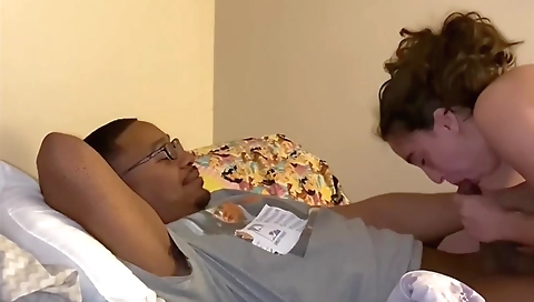 Brunette teen 18+ sucks a big cock and gets creampied