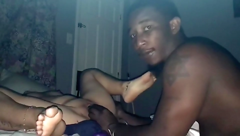 Horny blonde with a hot ass is having fun with a guy