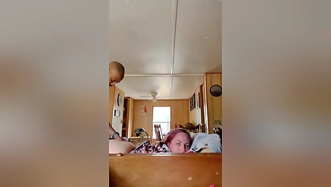 Milf in a mouthless pussy is having fun with a big dick