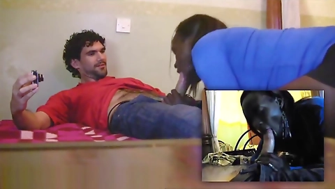 African tourist fucked her with his dick inside her cunt