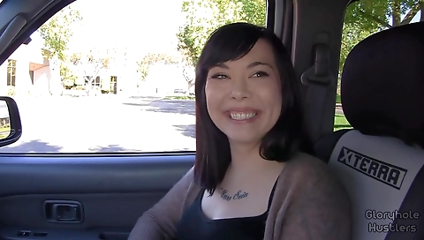 Amateur interracial video shows a hot brunette with a big cock