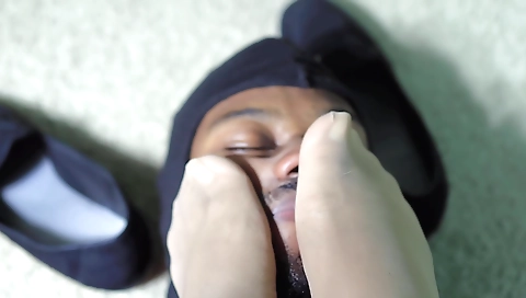 Curly blonde goddess gets fucked in her foot in pov