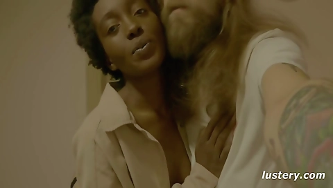 Brunette black whore and me having fun in our interracial hardcore