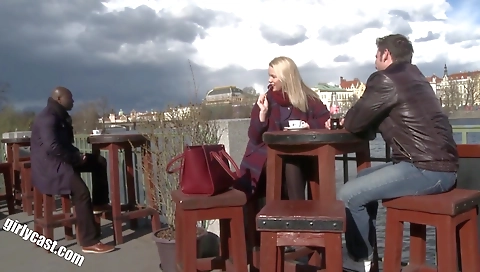 Blonde gets fucked in her asshole and ass by her cuckold guy