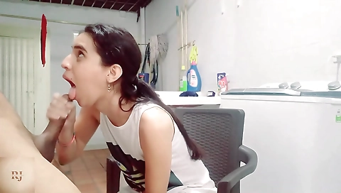 Brunette latina tattooed over small tits getting fucked