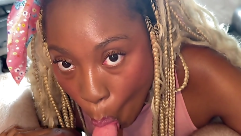 Ebony babe with a tattooed ass gets fucked in the porn video