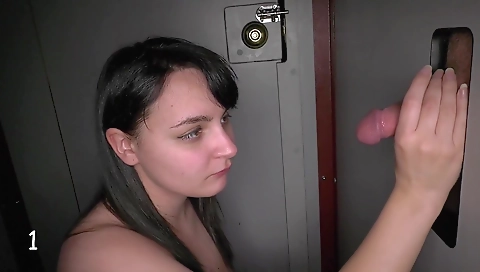 Busty brunette with a small body gets horny and enjoys a threesome