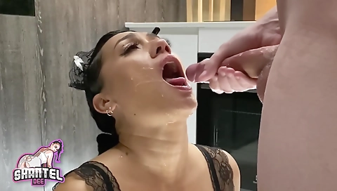 Big Booty Maid Cleans Big Cock! Deepthroat Rimming Cum