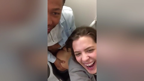 Amature brunette with a big dick and a cock in the toilet